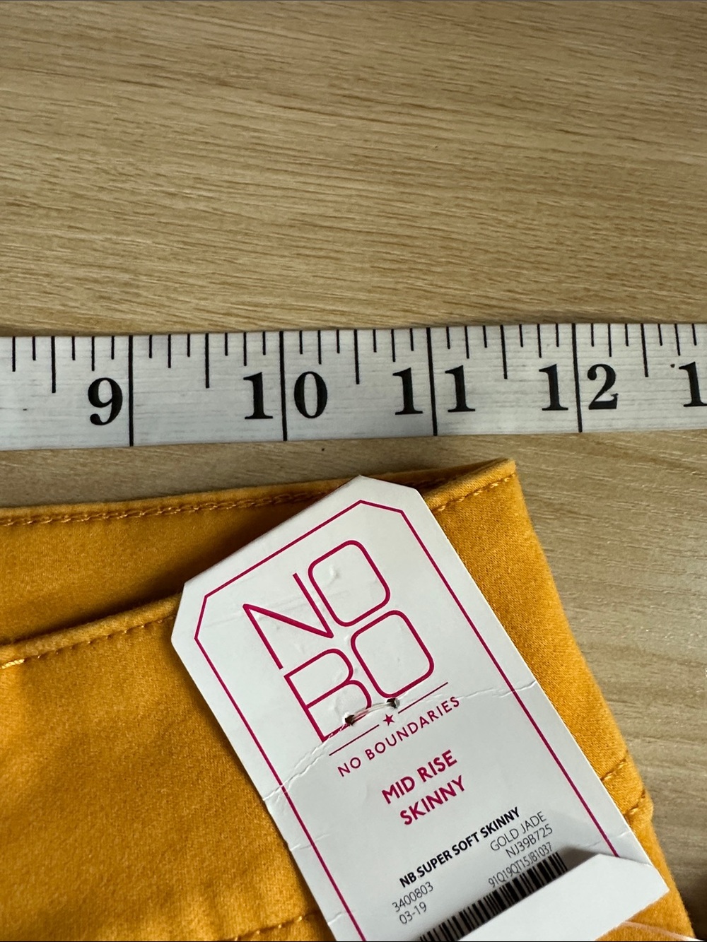 NOBO Mustard Mid Rise Skinny Jeans - Vibrant Yellow - Picture 5 of 7